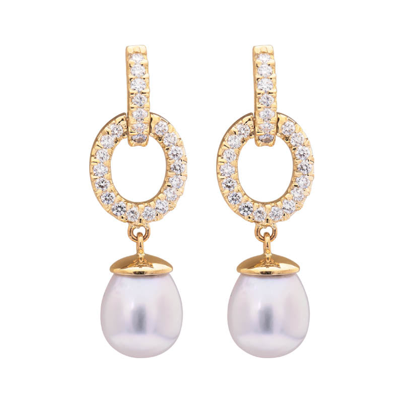 Earrings- South Sea Pearl and Diamond