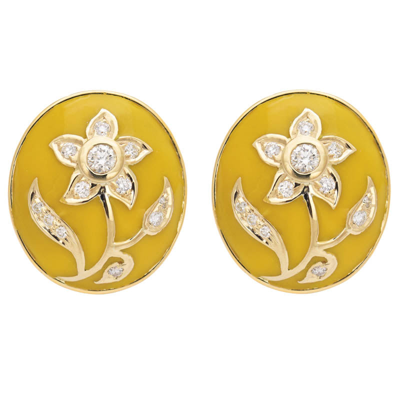 Earrings - Diamond (Enamel) | Singhvi Jewels