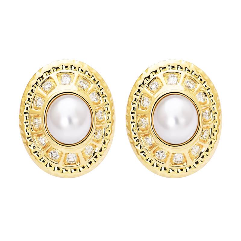 Earrings- South Sea Pearl and Diamond (2189C) | Singhvi Jewels