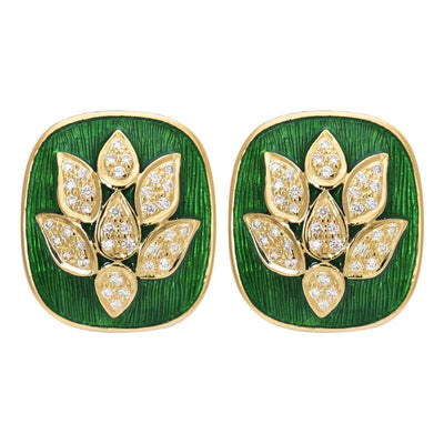 Earrings- Diamond (Enamel)  (2190A)