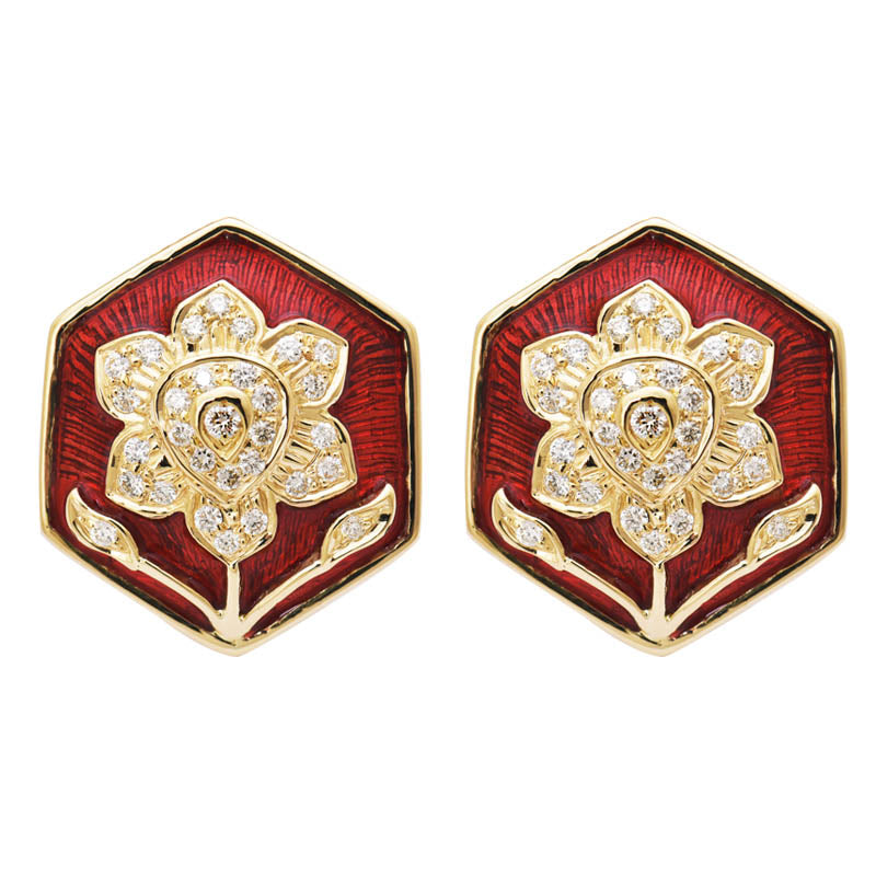 Earrings- Diamond (Enamel)