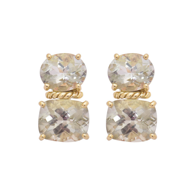 EARRINGS- GREEN QUARTZ