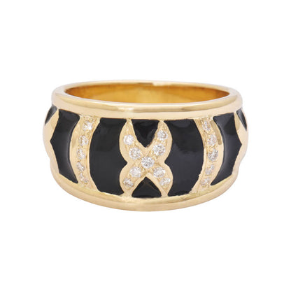 RING - DIAMOND (ENAMEL) IN 18K GOLD | Singhvi Jewels