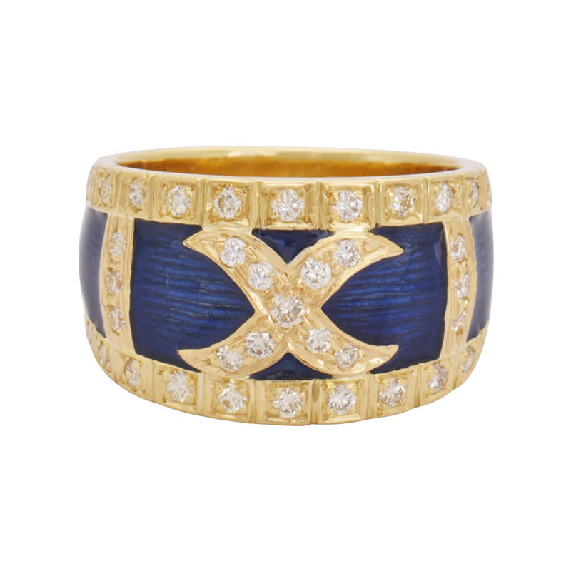 Ring- Diamond (Enamel) | Singhvi Jewels