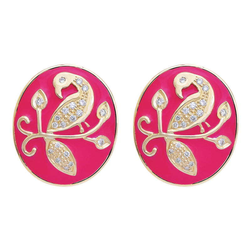 Earrings- Diamond (Enamel) | Singhvi Jewels