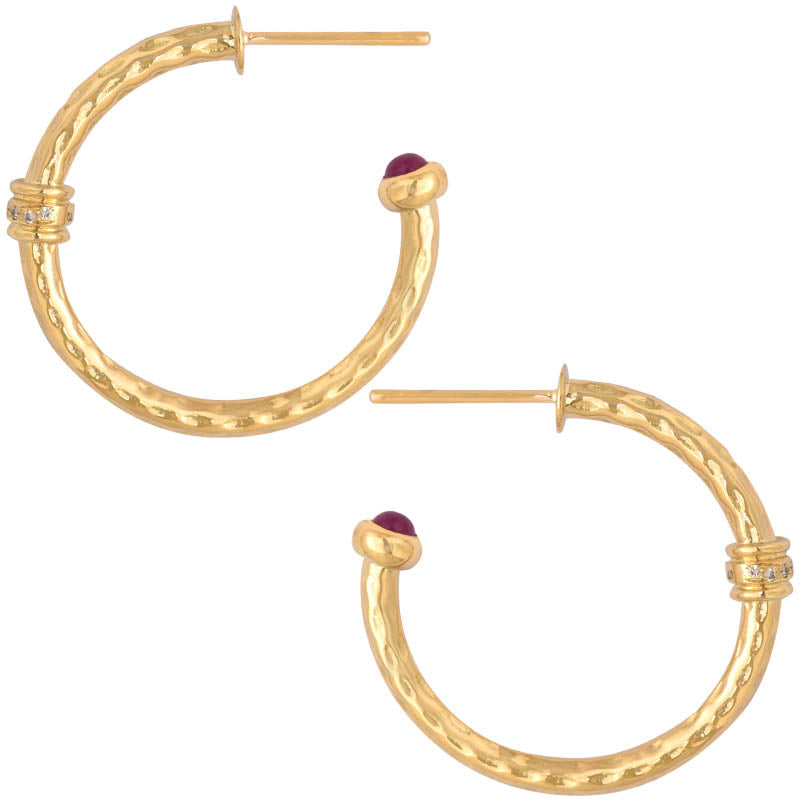 Earrings- Ruby and Diamond