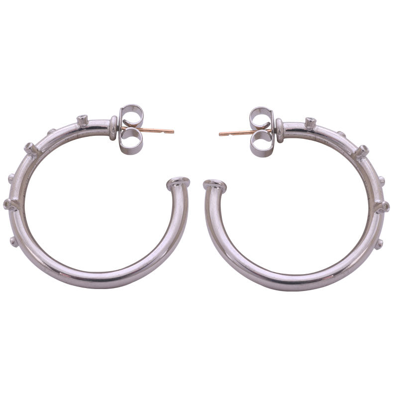 EARRINGS- DIAMOND IN SILVER AND GOLD