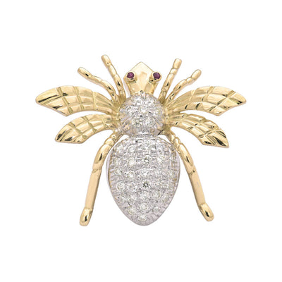 Brooch - Ruby and Diamond