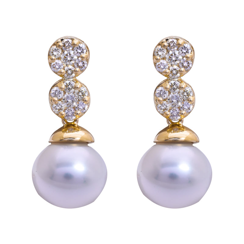 Earrings- South Sea Pearl and Diamond | Singhvi Jewels