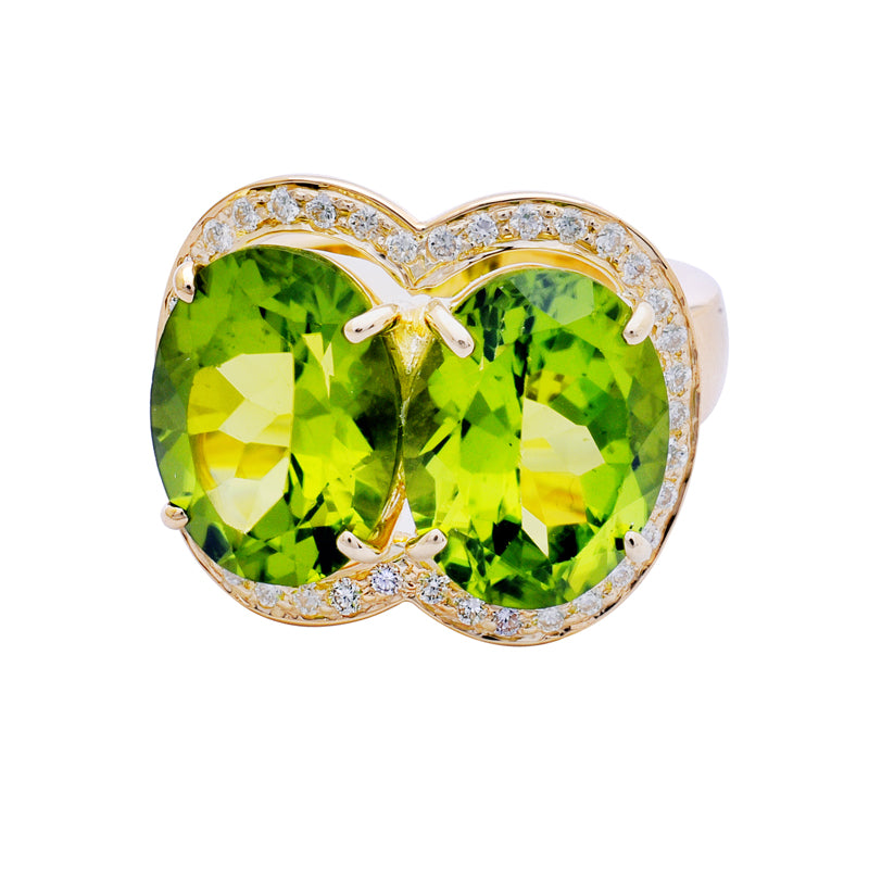 Ring - Peridot and Diamond | Singhvi Jewels