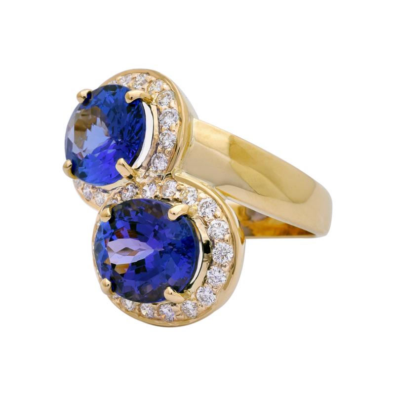 Ring- Tanzanite and Diamond (2202F) | Singhvi Jewels