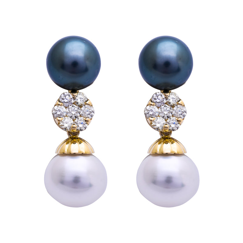 Earrings- South Sea Pearl and Diamond