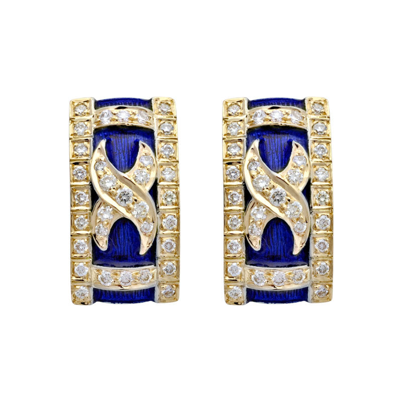 Earrings- Diamond (Enamel)