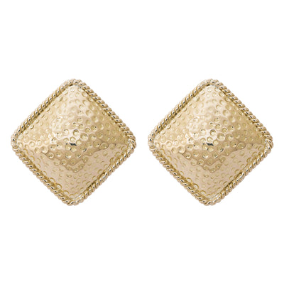 Earrings - Plain Gold in 18K Gold