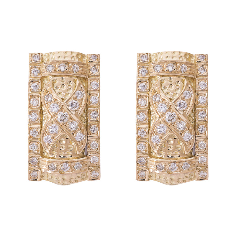 Earrings- Diamond (Enamel) in 18K Gold