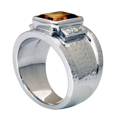 Ring-Citrine and Diamond