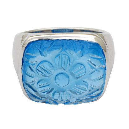 Ring-Blue Topaz | Singhvi Jewels