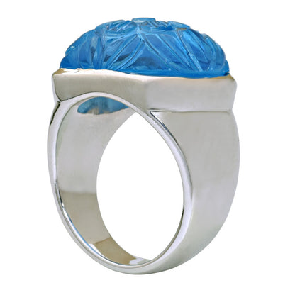 Ring-Blue Topaz | Singhvi Jewels