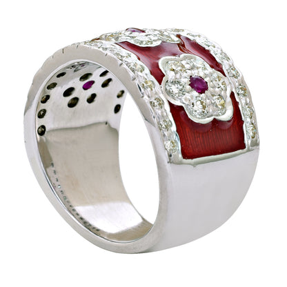 Ring - Ruby and Diamond (Enamel) | Singhvi Jewels