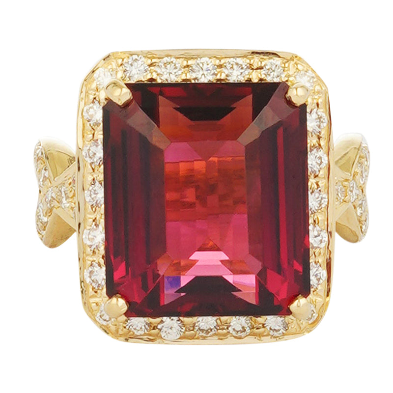 Ring - Pink Tourmaline and Diamond (2221A) | Singhvi Jewels