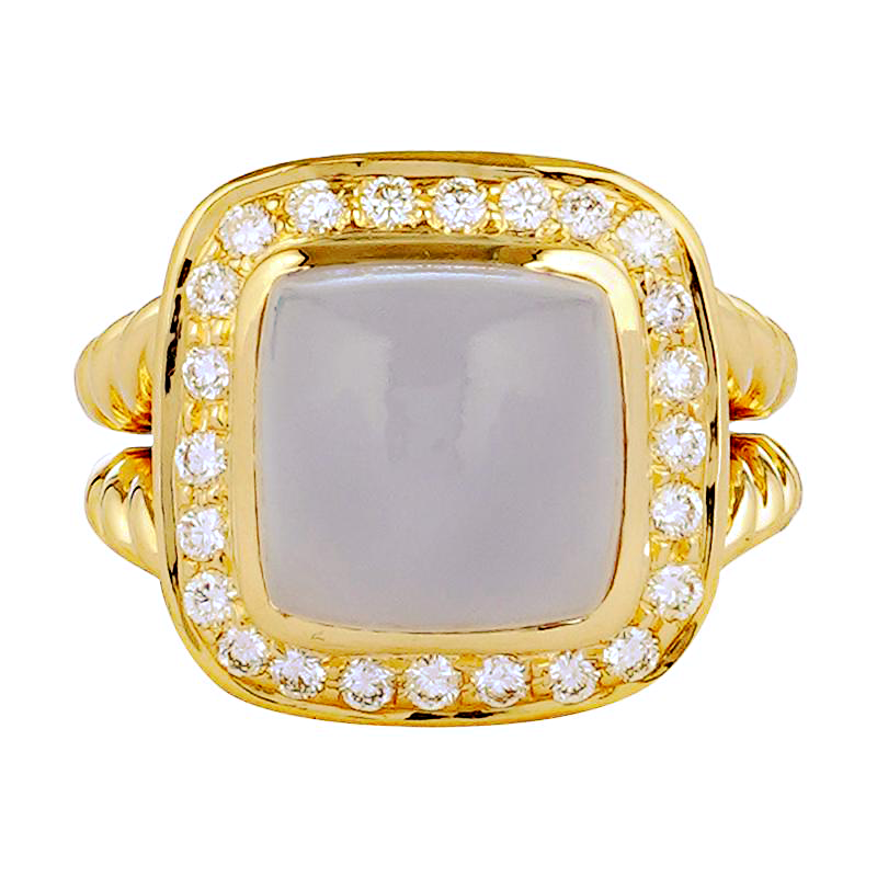 Ring - Chalcedony and Diamond | Singhvi Jewels