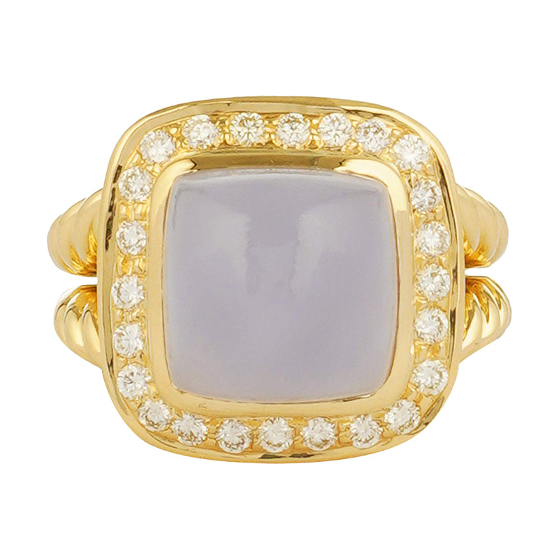 Ring - Chalcedony and Diamond (2221C) | Singhvi Jewels