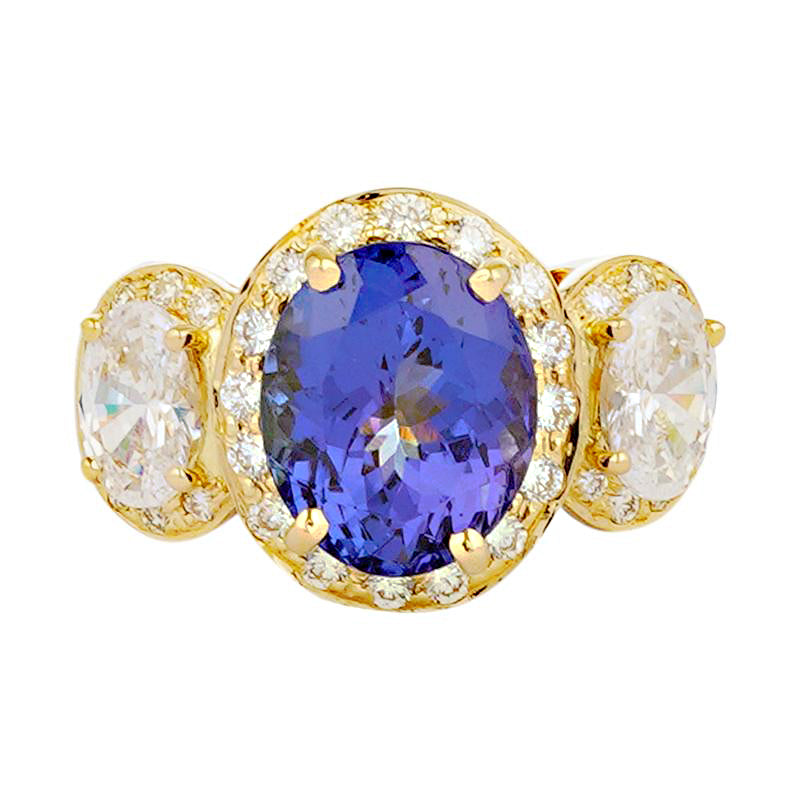 Ring - Tanzanite, Crystal and Diamond | Singhvi Jewels
