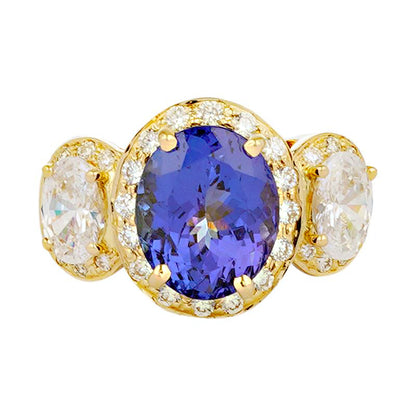 Ring - Tanzanite, Crystal and Diamond | Singhvi Jewels