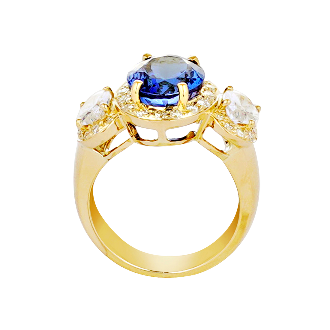 Ring - Tanzanite, Crystal and Diamond | Singhvi Jewels