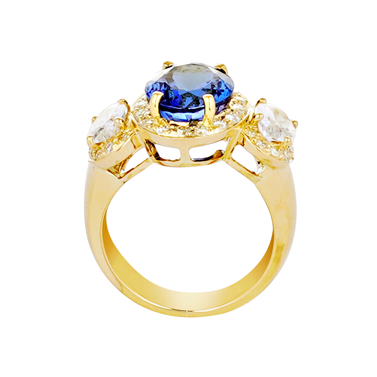 Ring - Tanzanite, Crystal and Diamond | Singhvi Jewels