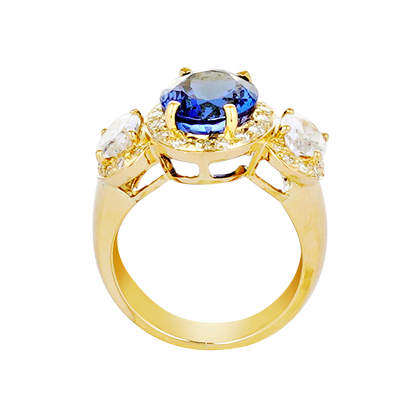Ring - Tanzanite, Crystal and Diamond | Singhvi Jewels