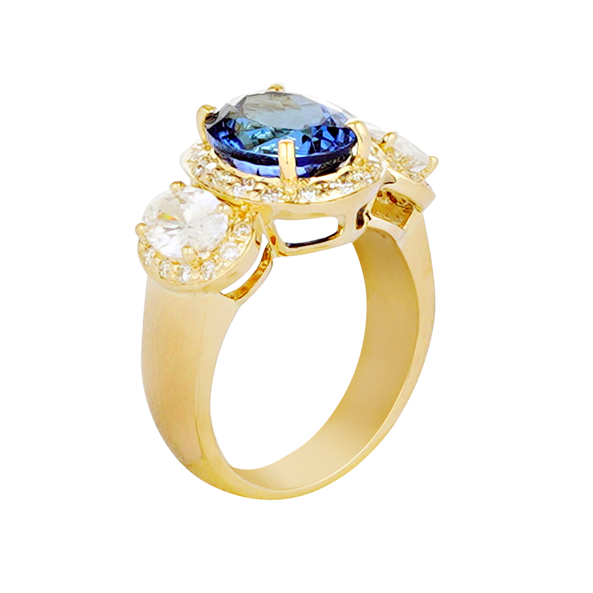 Ring - Tanzanite, Crystal and Diamond | Singhvi Jewels