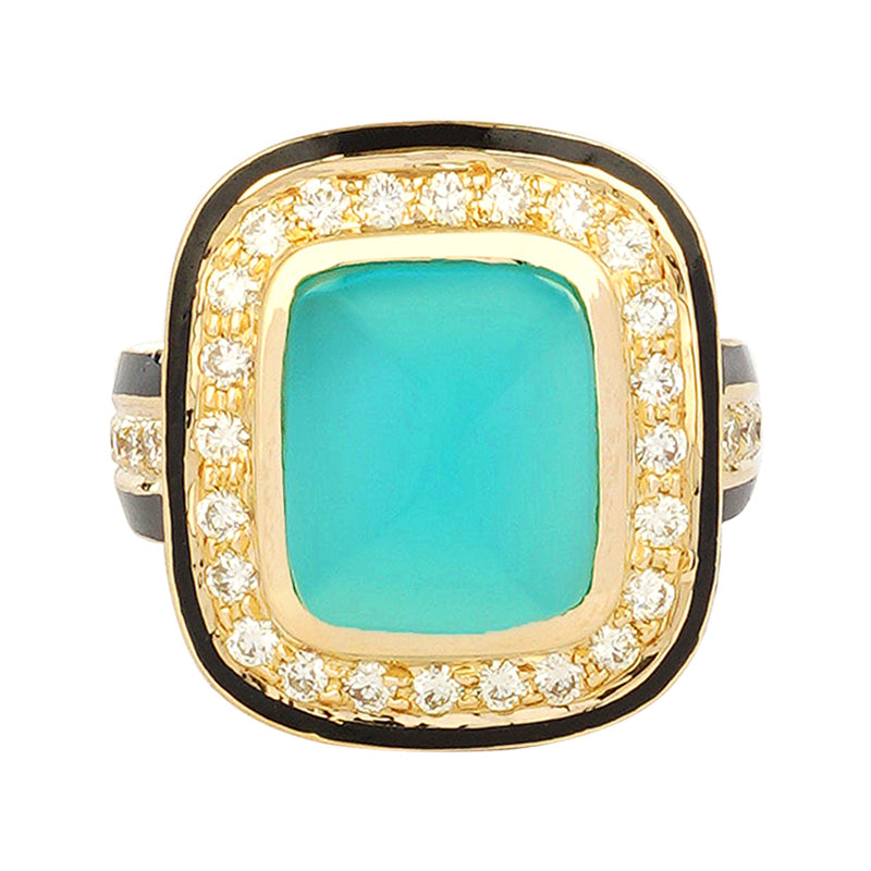 Ring - Chalcedony and Diamond (2221I) | Singhvi Jewels