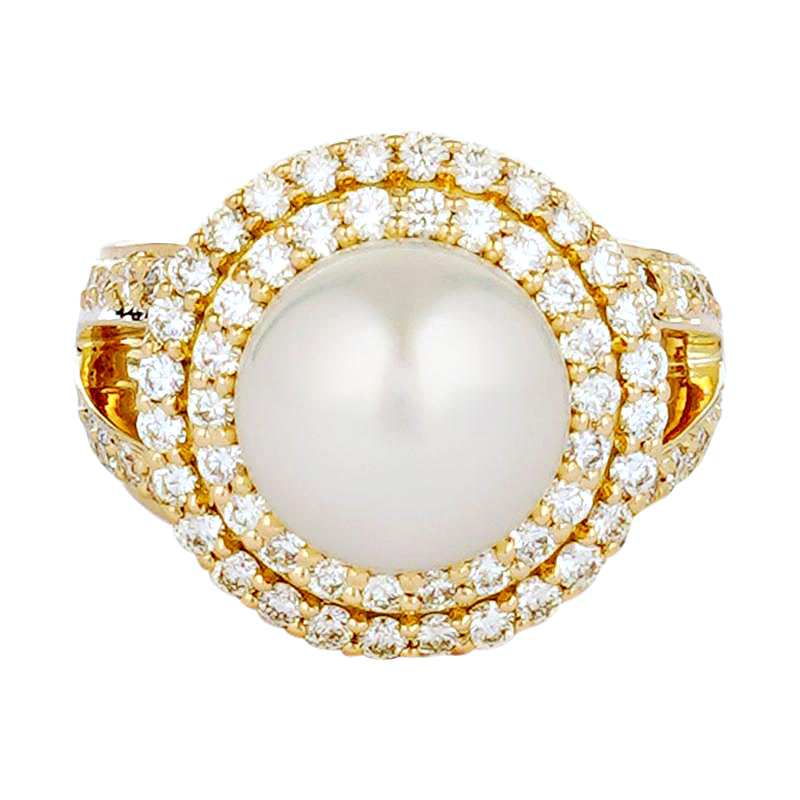 Ring - South Sea Pearl and Diamond | Singhvi Jewels