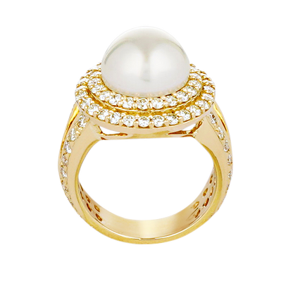 Ring - South Sea Pearl and Diamond | Singhvi Jewels