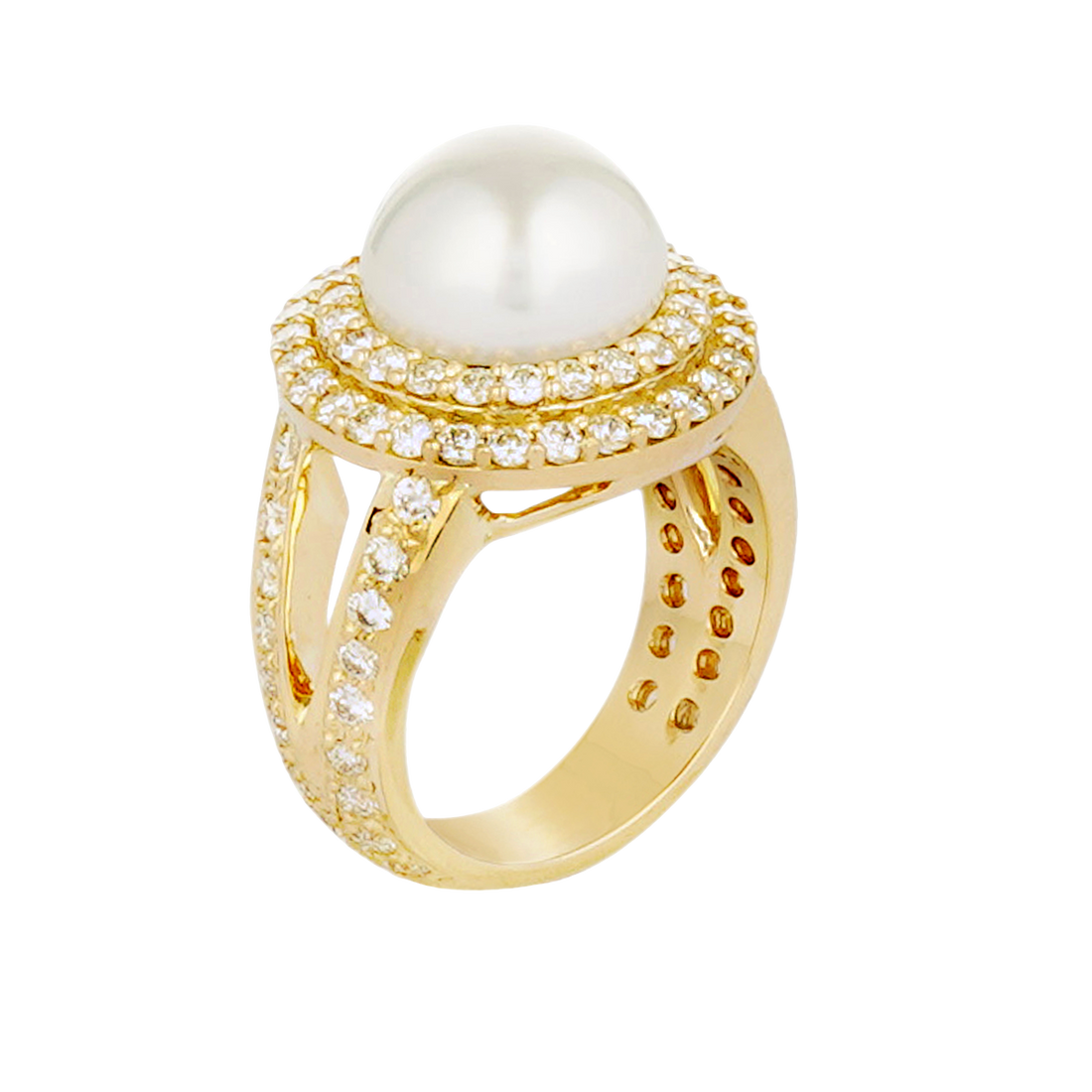 Ring - South Sea Pearl and Diamond | Singhvi Jewels