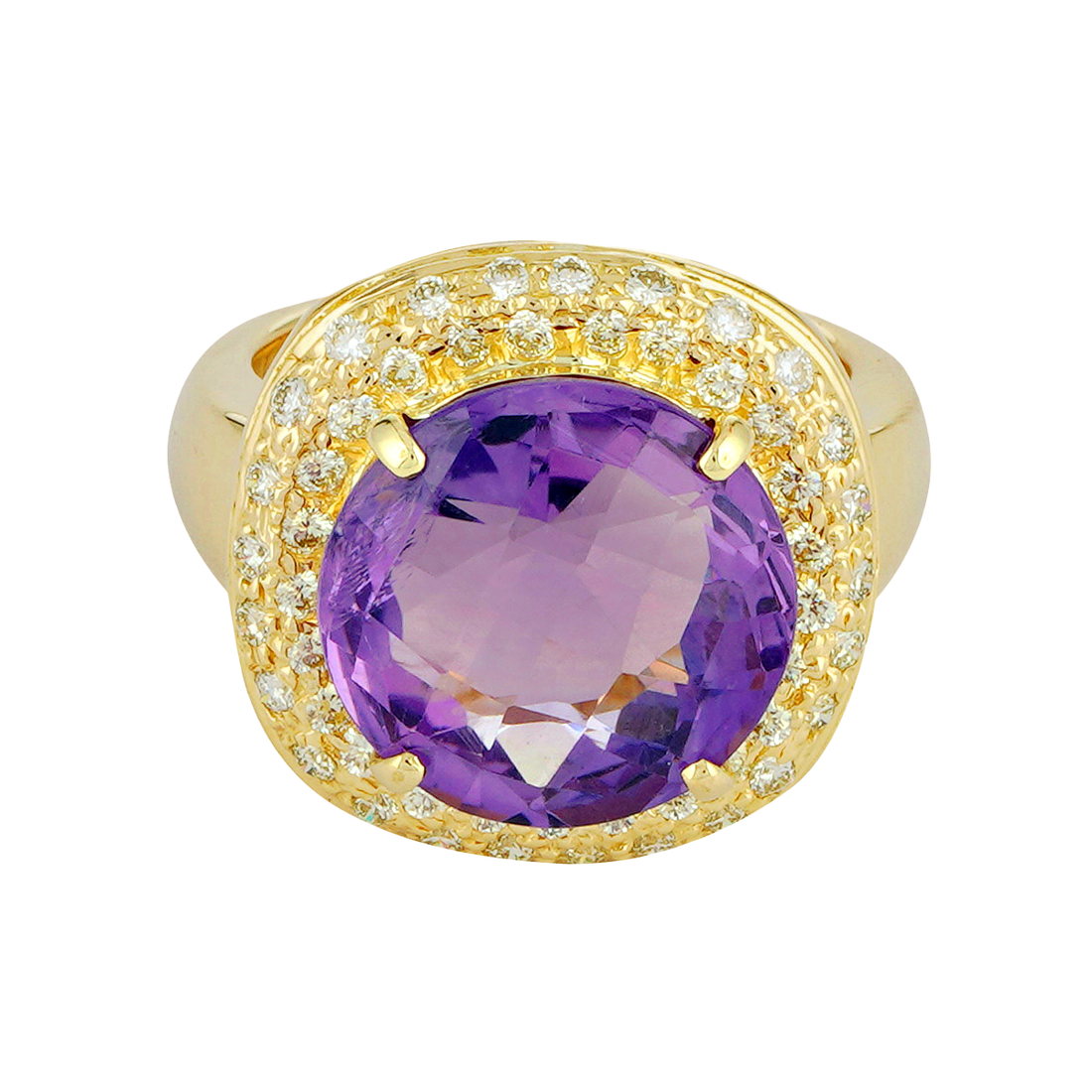 Ring - Amethyst and Diamond | Singhvi Jewels