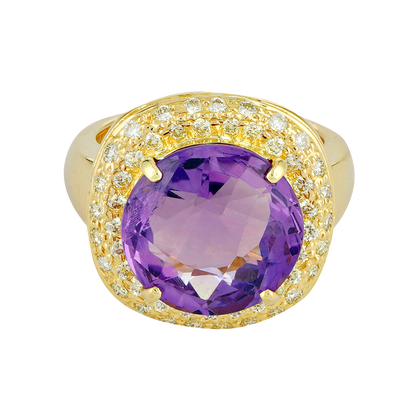 Ring - Amethyst and Diamond | Singhvi Jewels