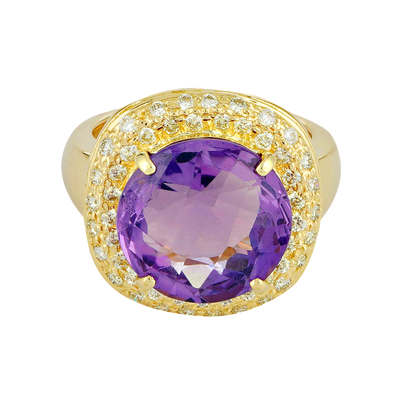 Ring - Amethyst And Diamond