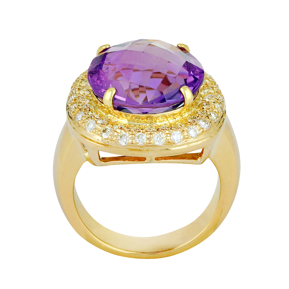 Ring - Amethyst and Diamond | Singhvi Jewels