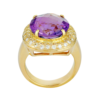 Ring - Amethyst and Diamond | Singhvi Jewels