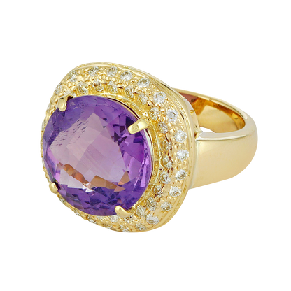 Ring - Amethyst and Diamond | Singhvi Jewels