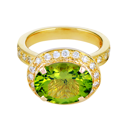 Ring - Peridot and Diamond | Singhvi Jewels