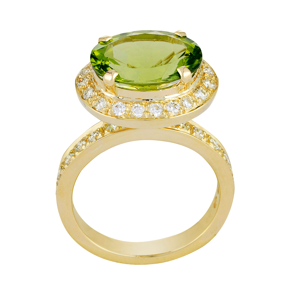 Ring - Peridot and Diamond | Singhvi Jewels