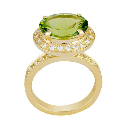 Ring - Peridot and Diamond | Singhvi Jewels