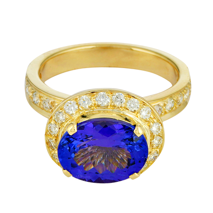 Ring - Tanzanite and Diamond | Singhvi Jewels