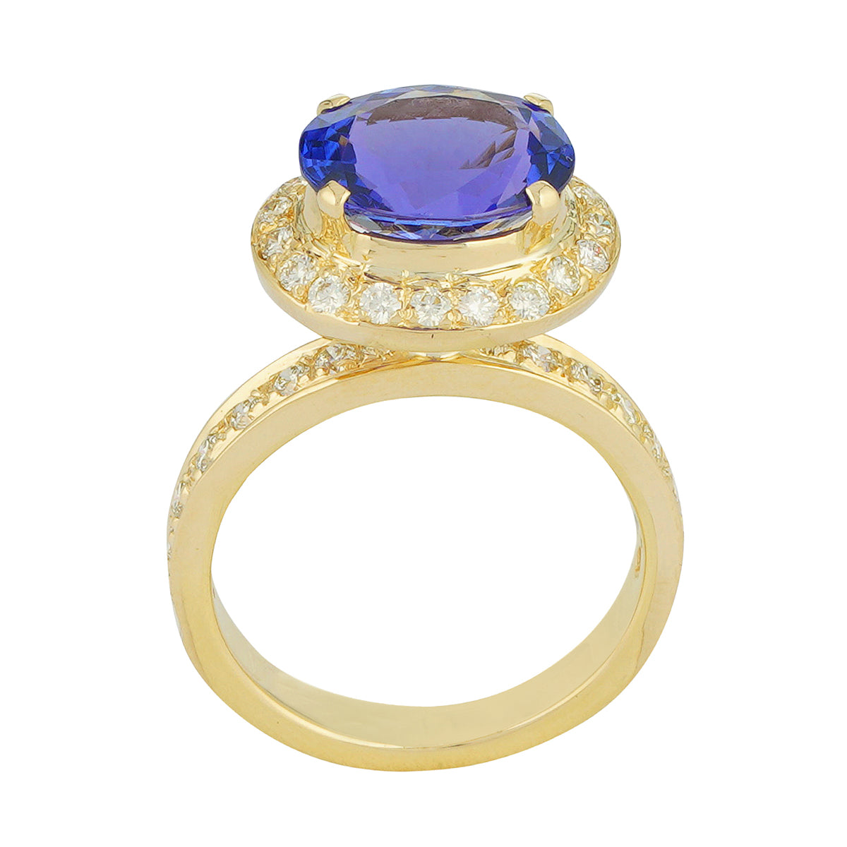 Ring - Tanzanite and Diamond (2222F) | Singhvi Jewels