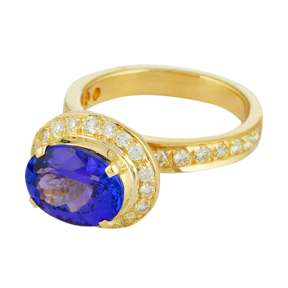 Ring - Tanzanite and Diamond | Singhvi Jewels