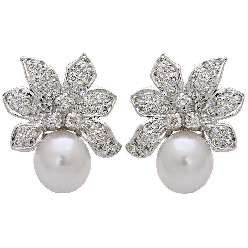 Earrings-South Sea Pearl and Diamond
