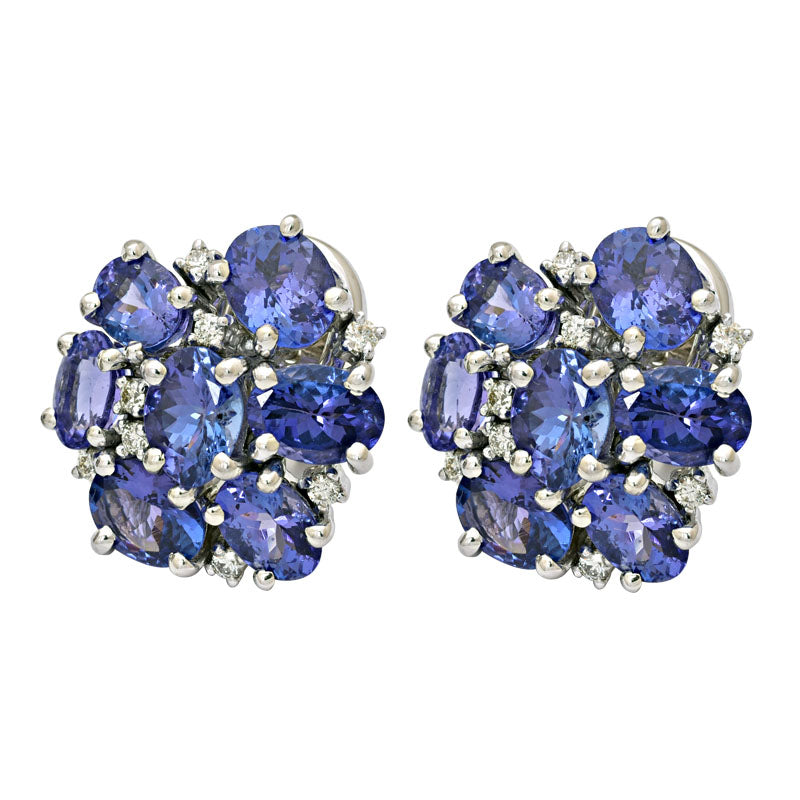 Earrings - Tanzanite and Diamond | Singhvi Jewels